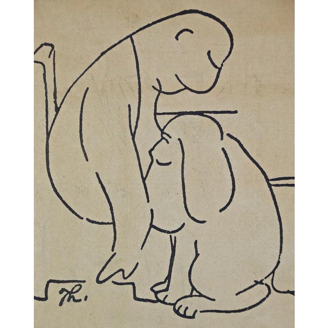 Contemporary Christmas Lithograph Poster After James Thurber "God Rest Ye Merry Gentlemen", Unknown For Sale - Image 3 of 5