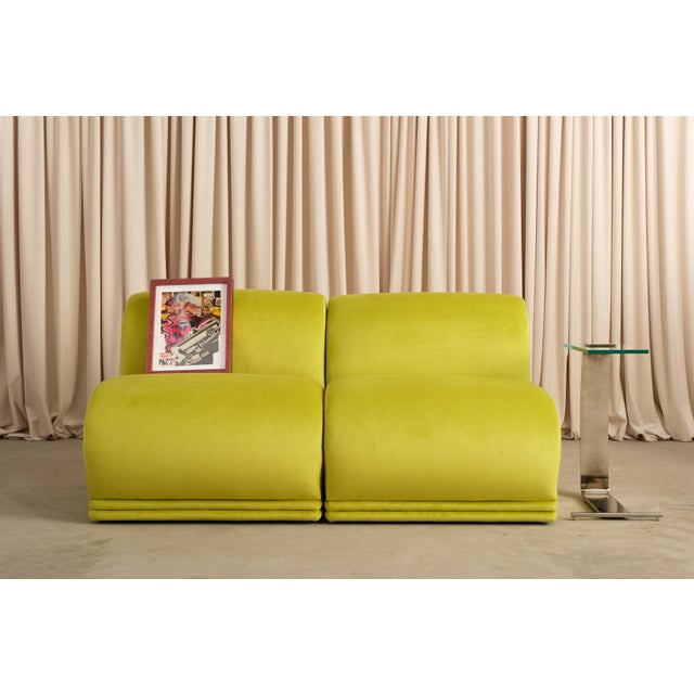 Postmodern Vintage Pair of Postmodern Modular Lounge Chairs, 1980s For Sale - Image 3 of 13