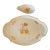 Vintage Limoges France Porcelain Tray & Shell Dish, Gold Floral Motif — Set of 2 For Sale