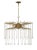 Brass Lark 6-Light Round Statement Brass and Crystal Chandelier For Sale - Image 8 of 8