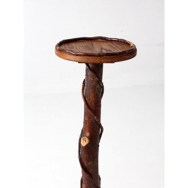 Vintage Rustic Adirondack Twig Plant Stand For Sale - Image 16 of 17