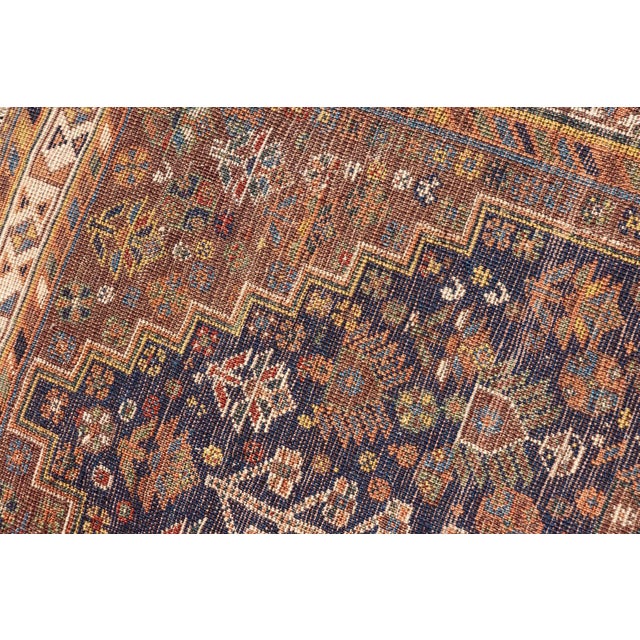 Antique Persian Shiraz Rug With Rich Tribal Motifs and Medallion 3'6 X 5'4 For Sale - Image 11 of 11