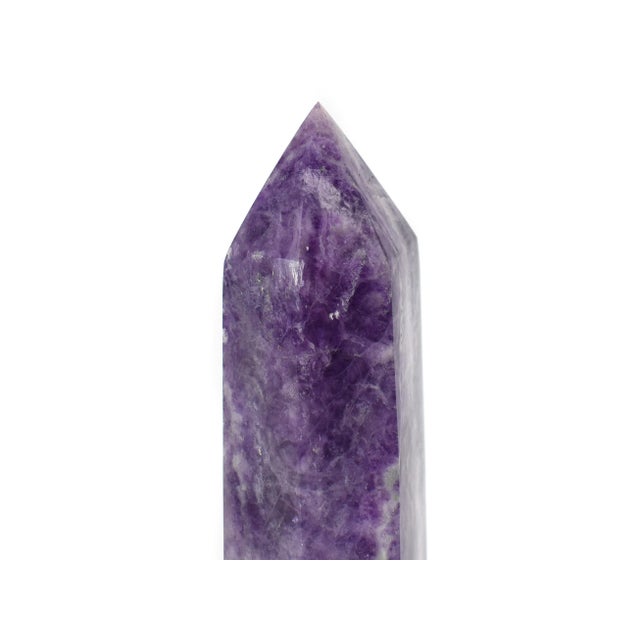 Amethyst Late 20th Century Contemporary Amethyst Obelisk Crystal Point Tower For Sale - Image 8 of 10
