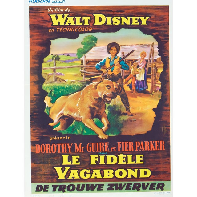 Disney Le Fidèle Vagabond Film Poster For Sale