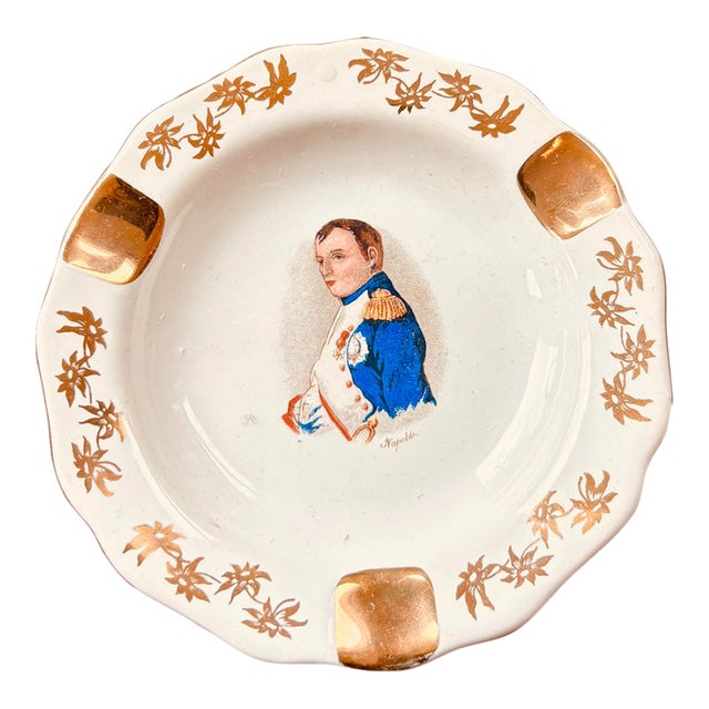 Vintage Limoges Napoleon Porcelain Ashtray, France For Sale