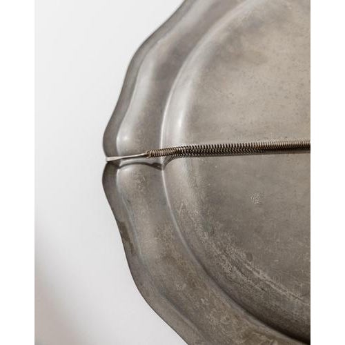 Vintage Pewter Wall Plate, 1940s For Sale - Image 10 of 11