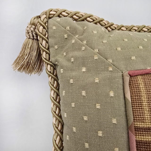 Vintage Yorkshire Terrier Needlepoint Pillow For Sale - Image 4 of 10