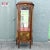 An elegant Antique French Louis XV-style display cabinet, crafted in Spain with a gracefully bowed serpentine silhouette...