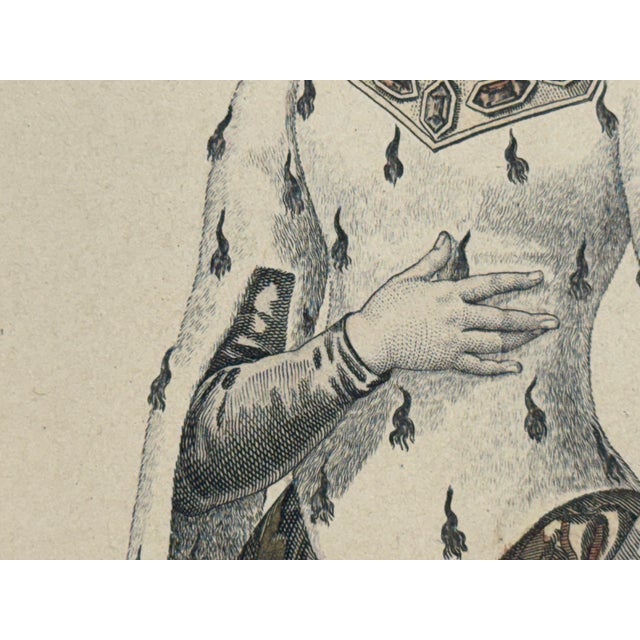 Lanté & Gatine "Marie De Hainaut" Engraved Portrait, Antique For Sale In San Francisco - Image 6 of 12