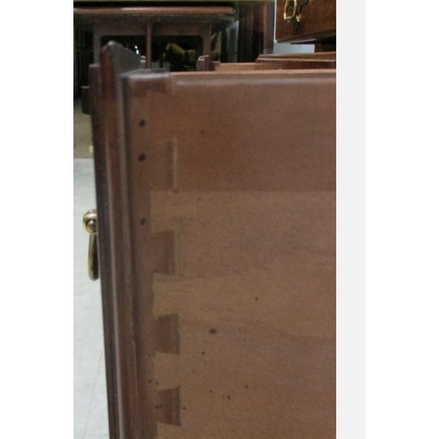 1980s Henredon Salem sideboard buffet Server Bar Queen Ann solid English Cherry For Sale - Image 10 of 12