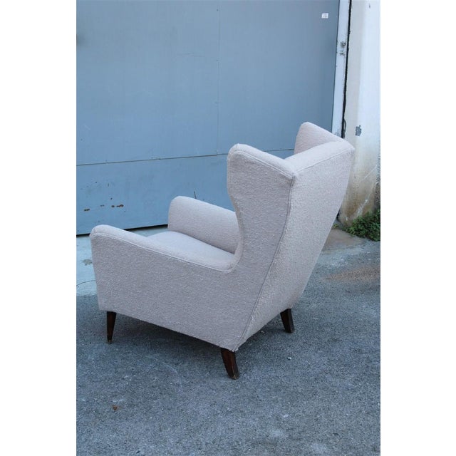 Italian High-Back Armchair, Italy, 1950s For Sale - Image 12 of 16