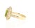 3.68 Carat Peridot Sapphire Diamond 14 Karat Yellow Gold Ring, size 7 For Sale - Image 4 of 6