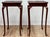 Queen Anne Vintage Bombay Company Scalloped Edge Queen Anne Style Side Table Pair For Sale - Image 3 of 12