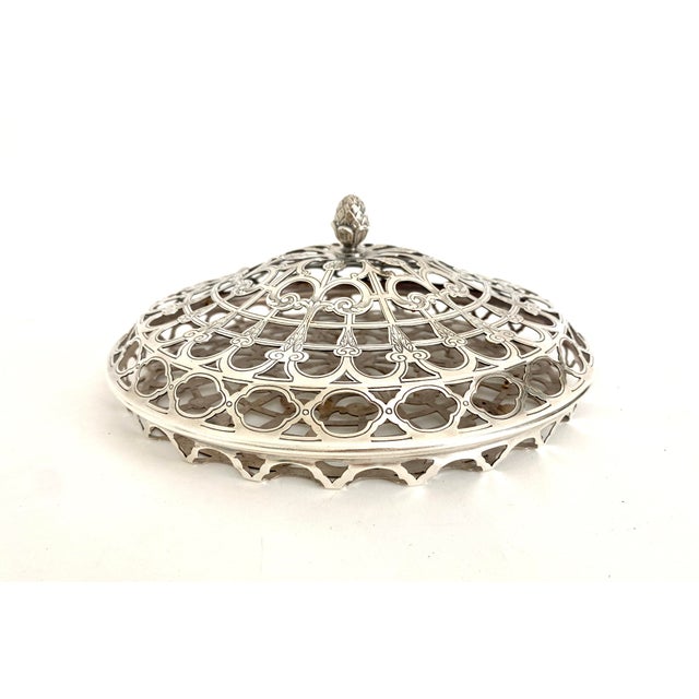 Art Deco Gorham 1927 Silverplate Flower Frog For Sale - Image 3 of 6