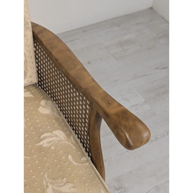 Chippendale-Style Lounge Chair with Rattan, 1965 For Sale - Image 9 of 17