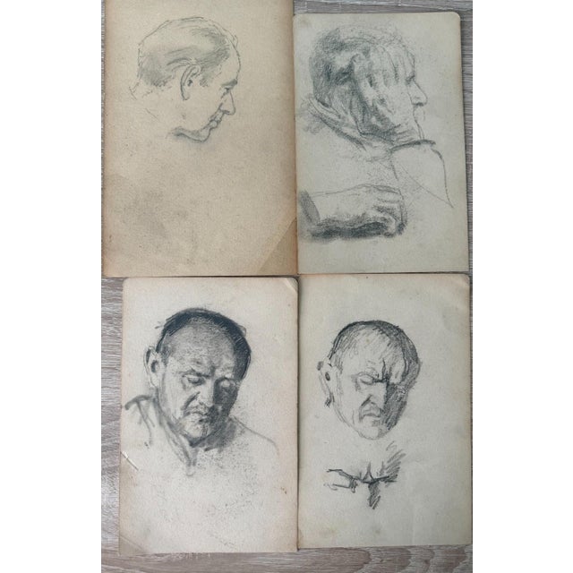 Heinrich Pforr (Laudenbach am Hohen Meißner 1880-1970 Hann. Münden), collection of six drawings on four sheets, good head...