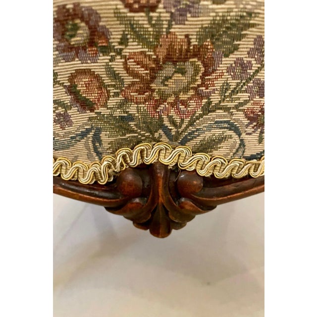 Set of Antique Victorian Carved Walnut Chairs For Sale - Image 4 of 17