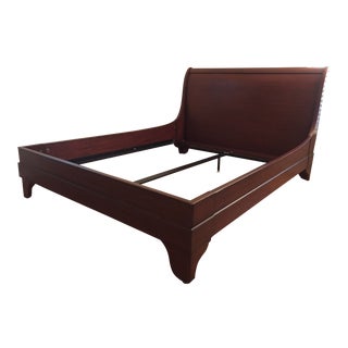 Charles P. Rogers Stratford Mahogany Queen Sleigh Bed For Sale