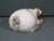 Vintage Large Glazed Sleeping Pig Pottery Figurine, White, 12” For Sale In Austin - Image 6 of 7