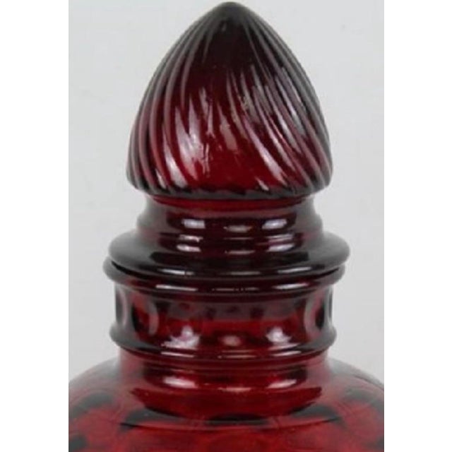 1960s Wheaton Co. 1970 Honeycomb Decanter & 6 Anchor Hocking Shot Glasses For Sale - Image 5 of 12