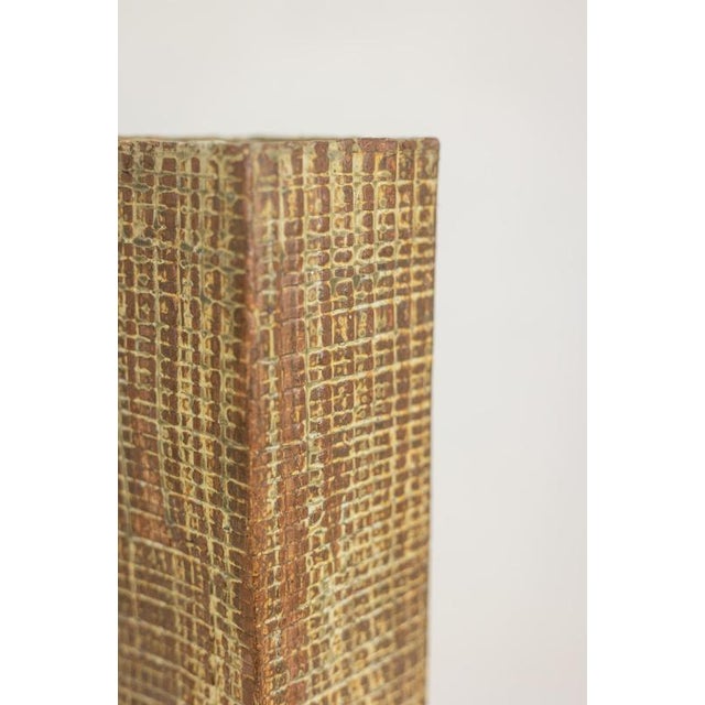 Brutalist-Style Stoneware Vase with Plant Decoration, 1970s For Sale - Image 4 of 10