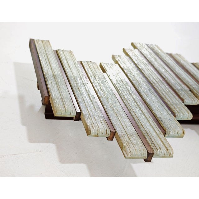 Mid-Century Modern Glass and Wood Wall Lamp by Biancardi and Jordan Arte for Poliarte Italia, 1970s For Sale - Image 15 of 18