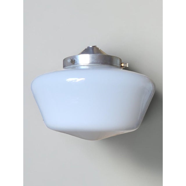 1950s Opaline Glass Pendant Light, 1950s For Sale - Image 5 of 9