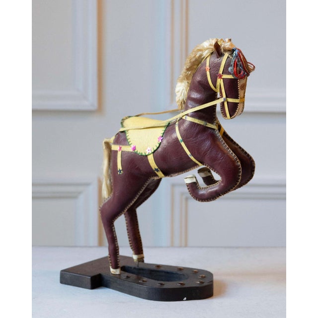 French Decorative Horse in Moleskin with Saddle and Harness, 20th Century For Sale - Image 10 of 13