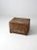 This vintage hand-built wooden box features a hinged half-door top that opens to a simple, open interior. The tawny wood...
