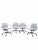 White Mid-Century Modern Attributed to Herman Miller Eames Low Back White Mesh Office Chairs – 6 For Sale - Image 8 of 12