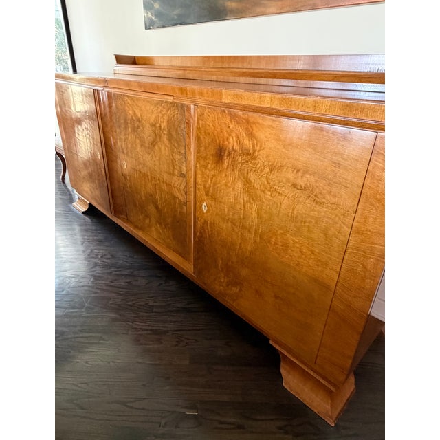 Large 1920s Walnut Buffet For Sale - Image 10 of 12