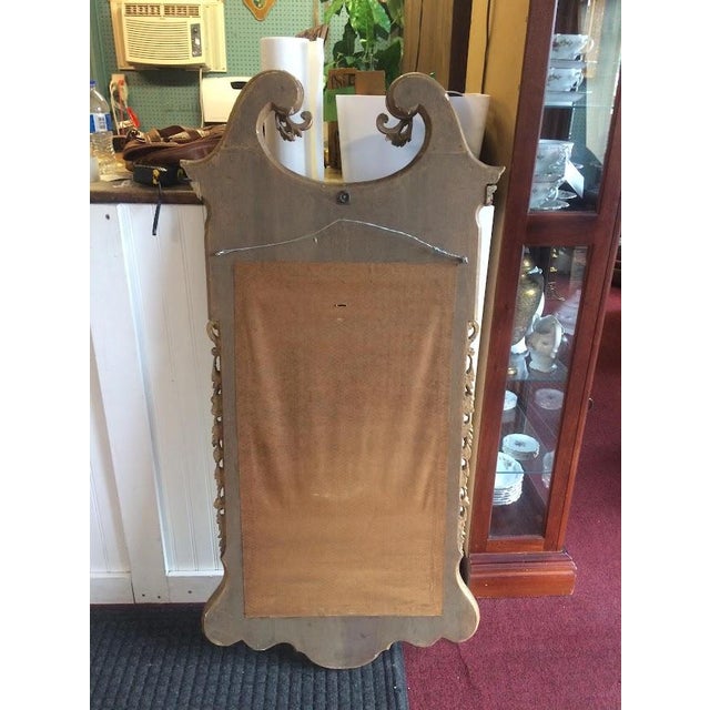 Brown Vintage Federal Style Mirror, Walnut and Gilded Mirror For Sale - Image 8 of 9