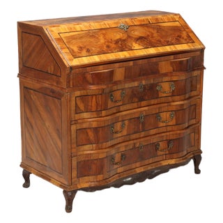 Baroque Walnut Drop-Leaf Cabinet For Sale