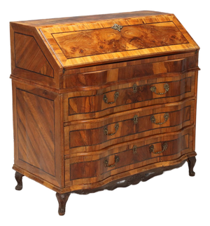 Baroque Walnut Drop-Leaf Cabinet