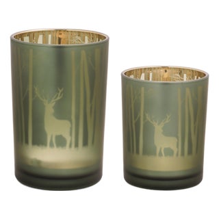 Mossy Oak Deer Candle Holder (Set of 2) For Sale