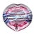 Contemporary Hand-Blown Abstract Heart Art Glass Paperweight, Pink & Blue, 4" For Sale - Image 3 of 12