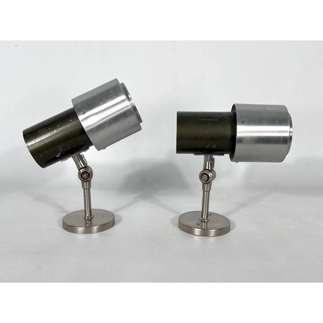 Metal Mid-Century Modern Adjustable Wall Lamps from Stilnovo, Italy, 1950s, Set of 2 For Sale - Image 7 of 12