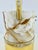 Mid-Century Modern Vintage Mid Century Modern Faux Onyx and Gold Ice Bucket With Handle For Sale - Image 3 of 14