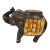 Indian Traditional Wedding Style Wood Elephant Statue With Brass & Bone Accents (1960s/1970s) For Sale