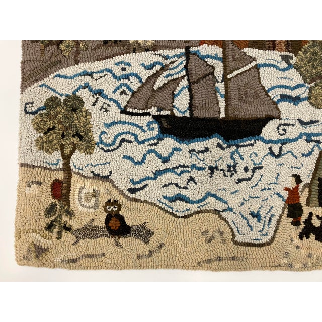 Textile American Folk Art Rug Signed Carol Weatherman For Sale - Image 7 of 11