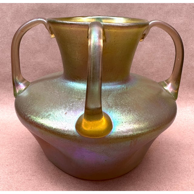 Art Nouveau Large Art Nouveau Bohemian Loetz Silberiris Vase 1904 For Sale - Image 3 of 9