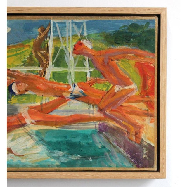 Berthommé Saint-André, The Divers, 1930s, Oil Painting on Board, Framed For Sale - Image 15 of 17