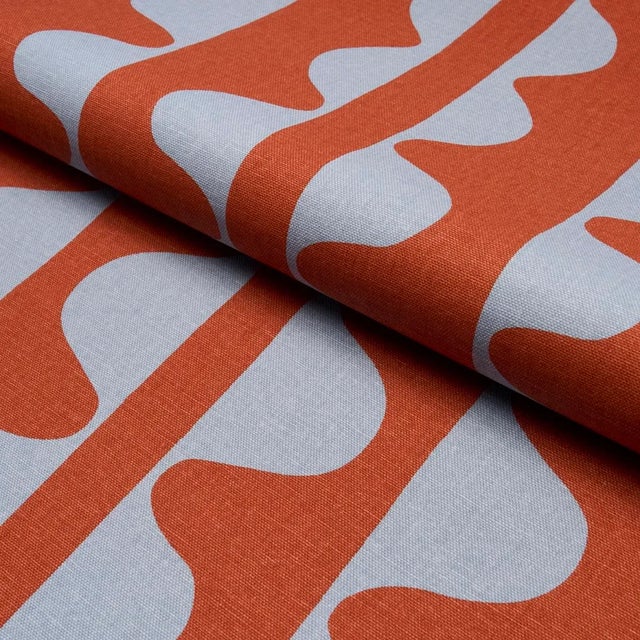 Schumacher SAMPLE - Schumacher X Hadiya Williams Drift Fabric In Currant For Sale - Image 4 of 5