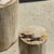 Small Side Table in Speckled White and Beige Petrified Wood, 1980s For Sale - Image 15 of 18
