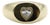 1990s 14k Gold Oval Signet Ring With Heart-Shaped Diamond, Size 6.5 For Sale