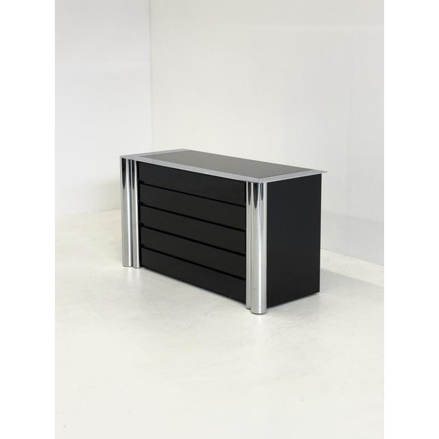 Black Sideboard attributed to Antonello Mosca for Cinova, 1960s For Sale - Image 14 of 14
