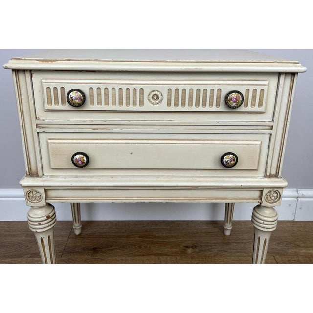Gold Vintage Shabby Chic French Bedside Tables, Set of 2 For Sale - Image 8 of 18