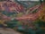 Joane Cromwell "Oak Creek Canyon" Arizona Landscape Painting With Vintage White Frame 1950's For Sale - Image 13 of 18