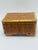 This is an attractive vintage woven wicker and bamboo keepsake box, likely dating to the mid-20th century. The rectangular...