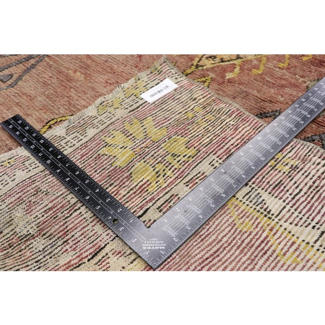 Mid 20th Century Vintage Turkish Oushak Gallery Rug, Wide Hallway Runner - 04'08 X 10'06 For Sale - Image 5 of 10